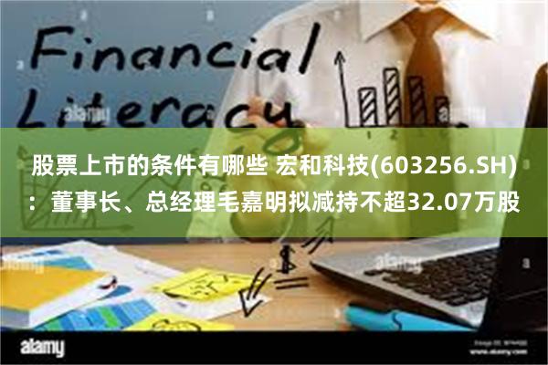 股票上市的条件有哪些 宏和科技(603256.SH)：董事长、总经理毛嘉明拟减持不超32.07万股