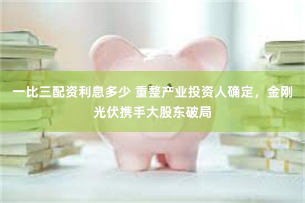 一比三配资利息多少 重整产业投资人确定，金刚光伏携手大股东破局